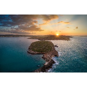 Arial View Sunset in Malta
